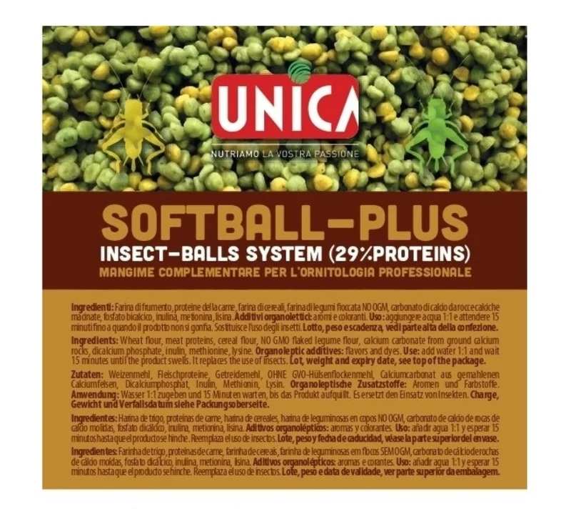Softball Plus 1kg (alternative aux insectes congelés) 29% Protéines