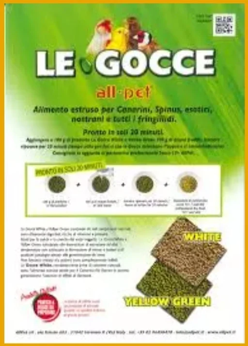 Le Gocce White 450 grammes (substitut de graines) - All Pet