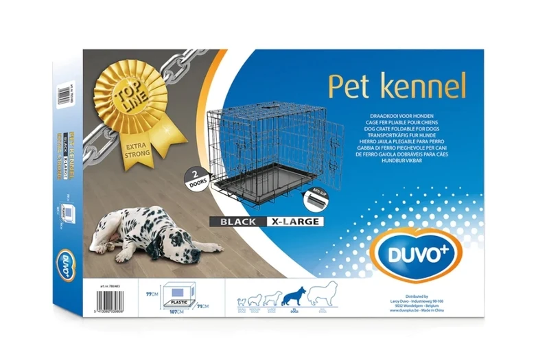 Duvo+ Cage grillagée noir XL 107x77x71 cm