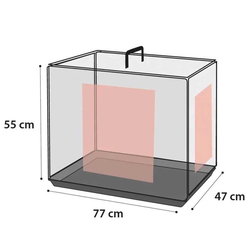 Duvo+ Cage fil noir M 47x77x55 cm