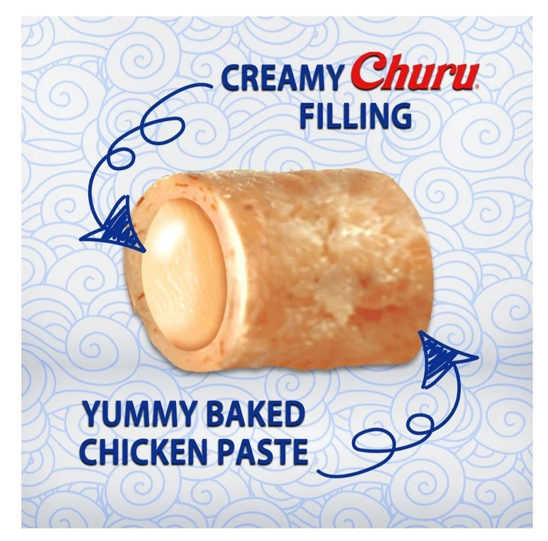Churu Bites Lot de 8 friandises pour chien au poulet et aux moutons