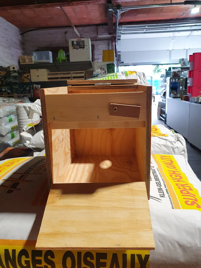 Nichoir en bois pour petites perruches (modèle spécial)