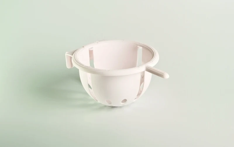 Grand nid avec crochet supplémentaire 13x8 cm avec perchoir - blanc