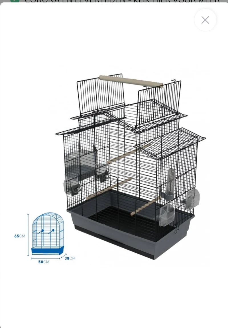 Cage à oiseaux Iza 3 58x38x65cm