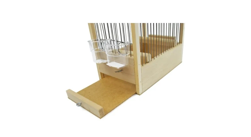 Cage chantante en bois 21x24x16cm