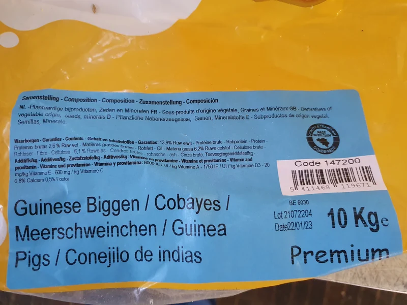 Cobaye - Mix Hamster 850 grammes - Vadigran