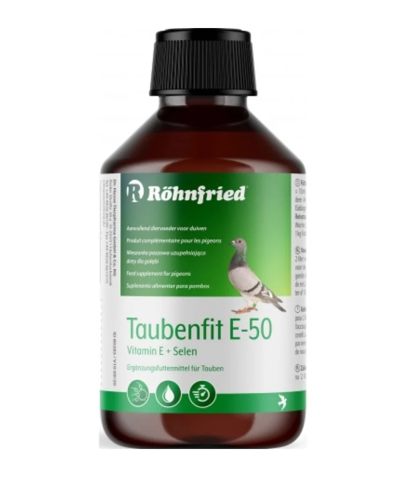 Taubenfit-E 50 Vit. E-Konzentrat (Vit. E et sélénium, période de reproduction et de vol) 250 ml