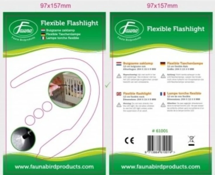 Lampe cheminée flexible Fauna + piles