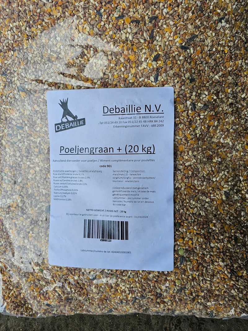 Poeljen grain 20kg - Aliments pour poulets - Sans marque