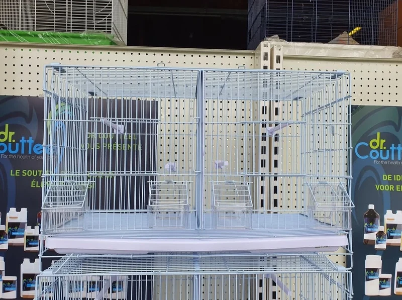Cages grillagées blanches Cages d'élevage 60 x 28,5 x 40 cm
