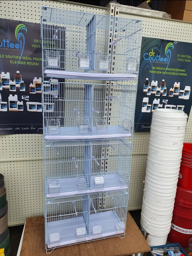 Cages grillagées blanches Cages d'élevage 60 x 28,5 x 40 cm