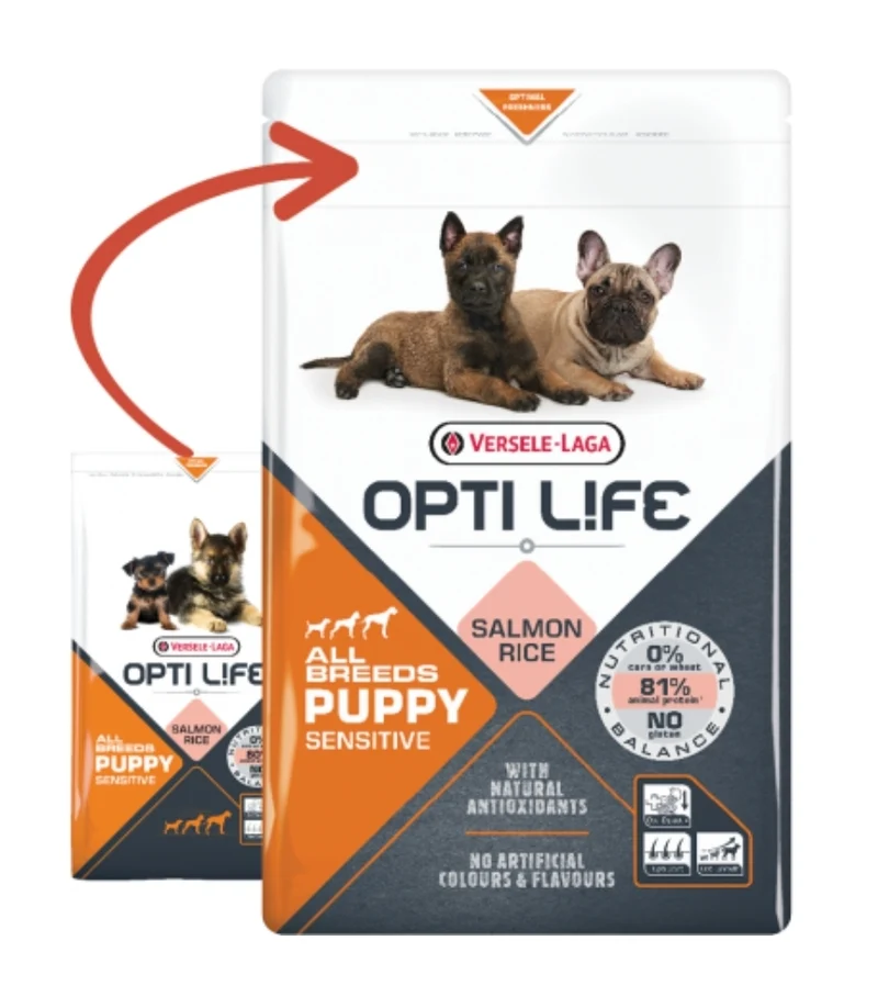 Opti Life Puppy Sensitive All Breeds Saumon 12,5kg - Versele Laga