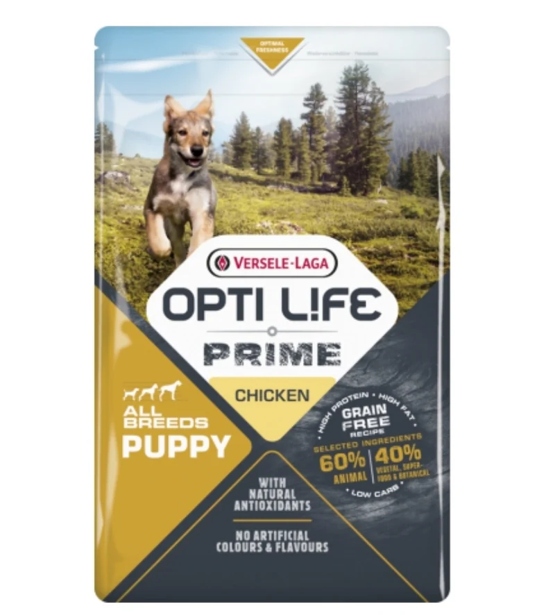 Opti Life Prime Puppy All Breeds (Grain Free) Poulet 12,5 kg - Versele Laga