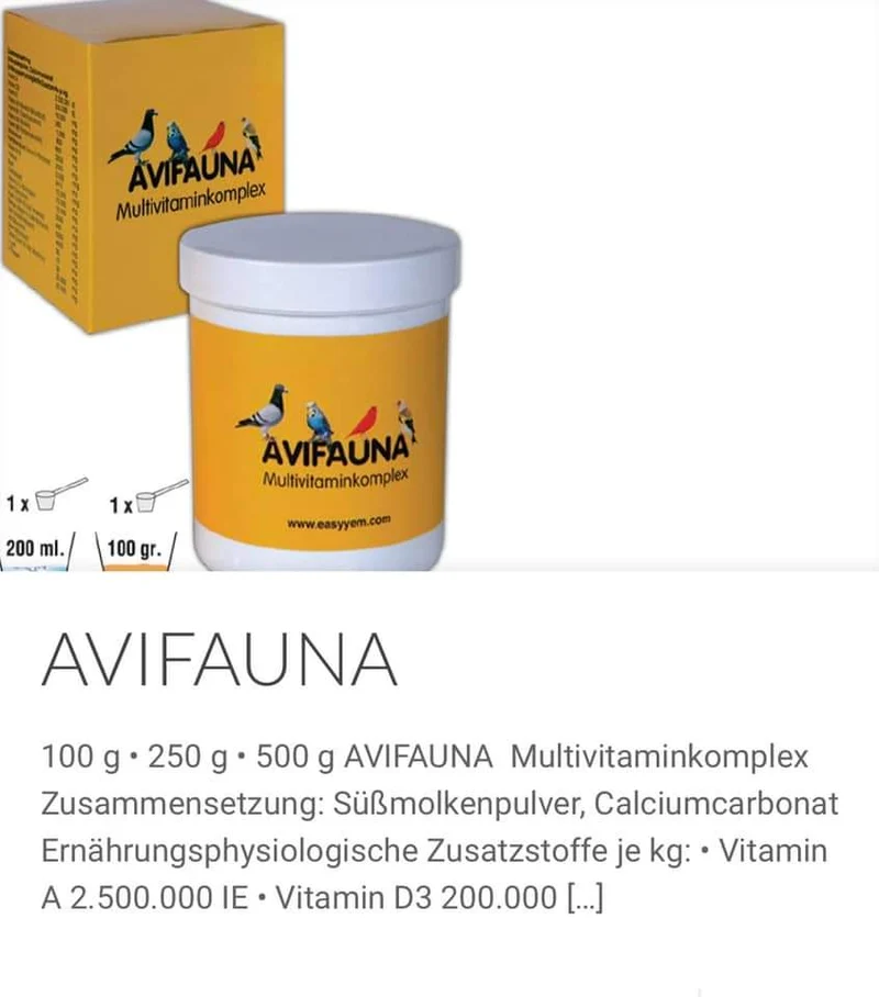 Avifauna - Complexe multivitaminé, 100 grammes - Easseym