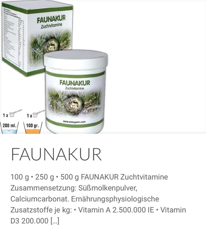Faunakur 250 grammes - Fertilité et condition - Easyyem