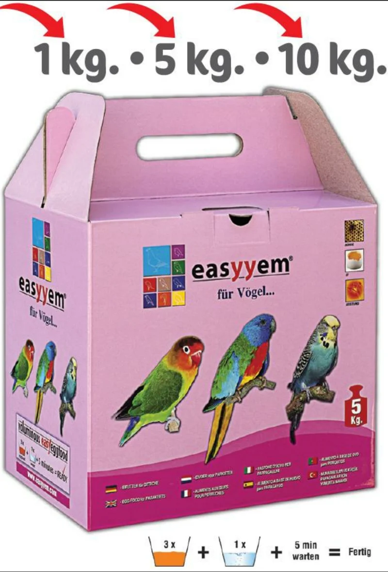 Aliment pour perruches Easyyem aux œufs, 10 kg