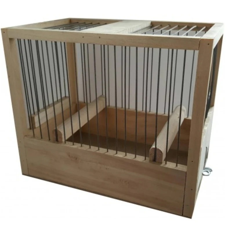 Cage chantante en bois 21x24x16cm
