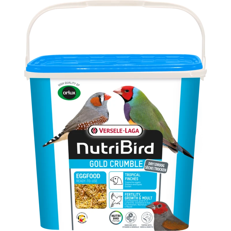 Nutribird Gold Crumble Oiseaux Tropicaux 5kg (Nourriture Sèche aux Oeufs)