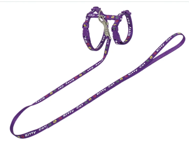 HARNAIS+LAISSE KITTY CAT VIOLET 15-22/30-32CM+120CM