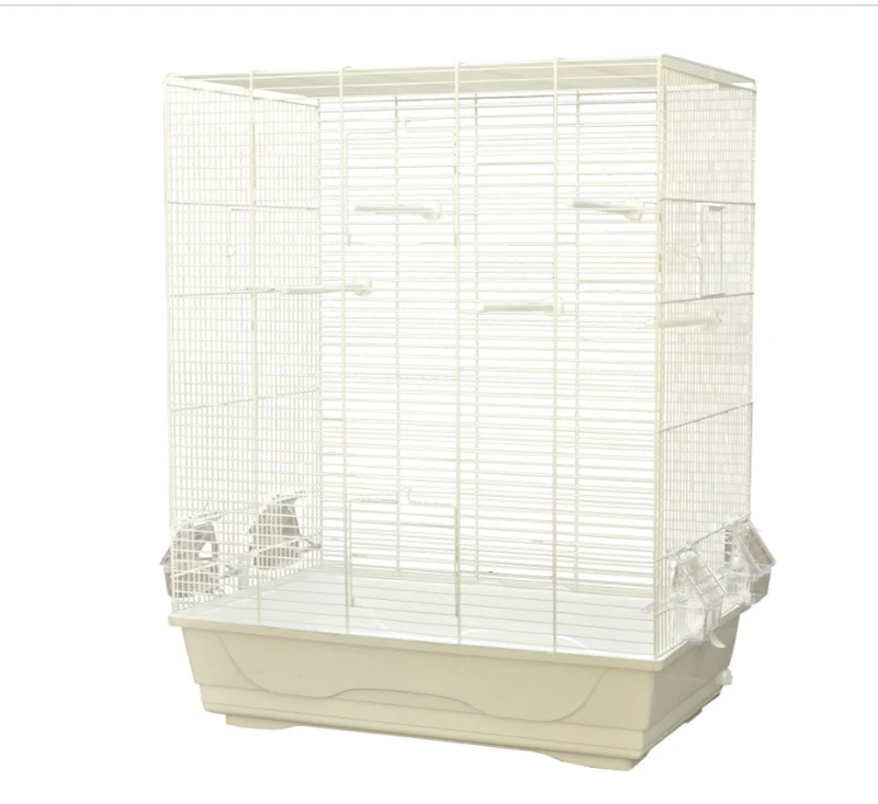 CAGE PETIT OISEAU AMBRA BLANC/BLANC 56,5X36,5X74CM