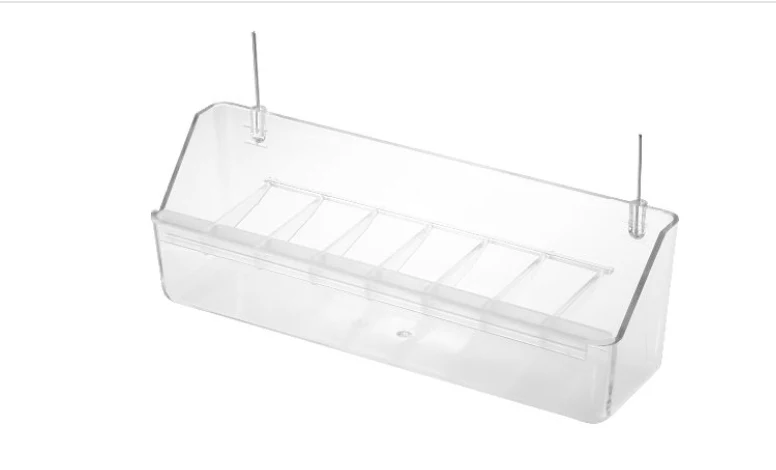 Plateau Alimentaire Volière + Grille Transparent 21cm