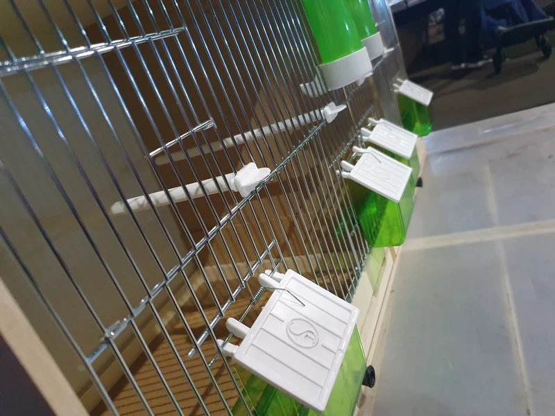 Cage d'élevage en bois, avec couvercles/pots d'alimentation 80x40x30cm