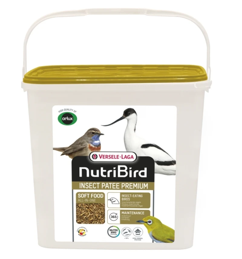 Pâtée d'insectes Nutribird Premium 10 kg - Min. 50% Insectes - Aliment complet pour tous les mangeurs d'insectes