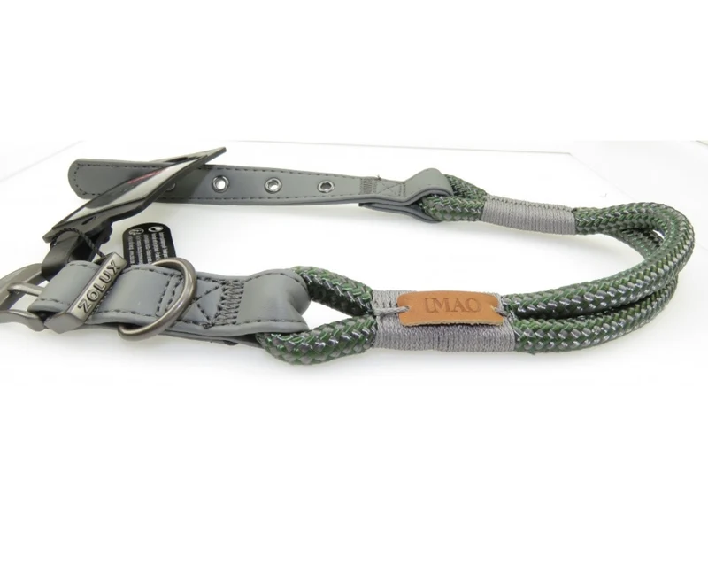 Zolux Collier pour Chien Imao Hyde Park Vert Kaki 40cm x 6mm