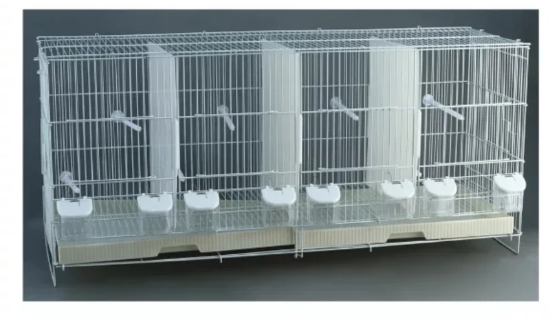 Pot à Nourrir Cage Fil Blanc 102cm