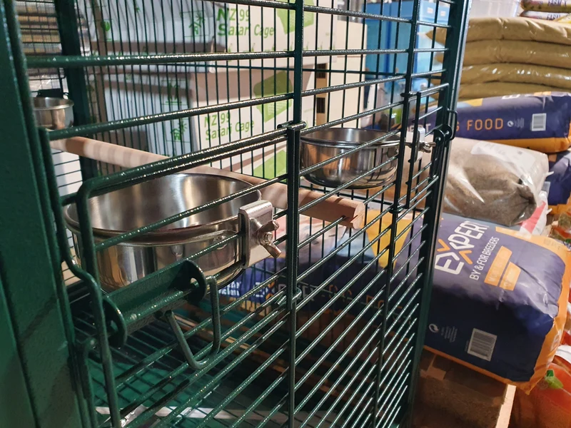 Cage Perroquet Toit Ouvert Vert 102X72X178