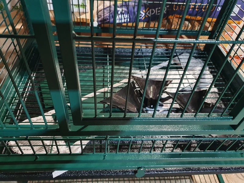 Cage Perroquet Toit Ouvert Vert 102X72X178