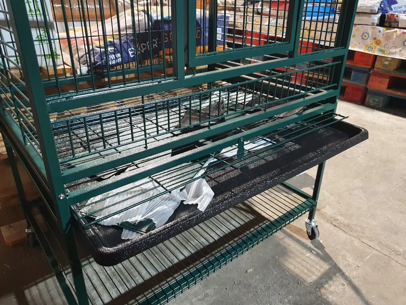 Cage Perroquet Toit Ouvert Vert 102X72X178