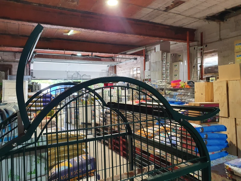 Cage Perroquet Toit Ouvert Vert 102X72X178