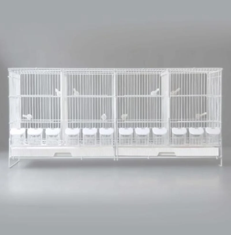 Cages d'élevage empilables en fil de fer blanc 102 cm (boîte de 3)