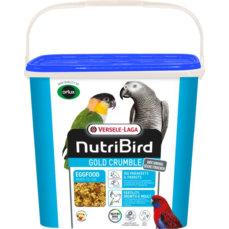 Nutribird Gold Crumble Grandes Perruches et Perroquets 5kg (nourriture sèche aux œufs)