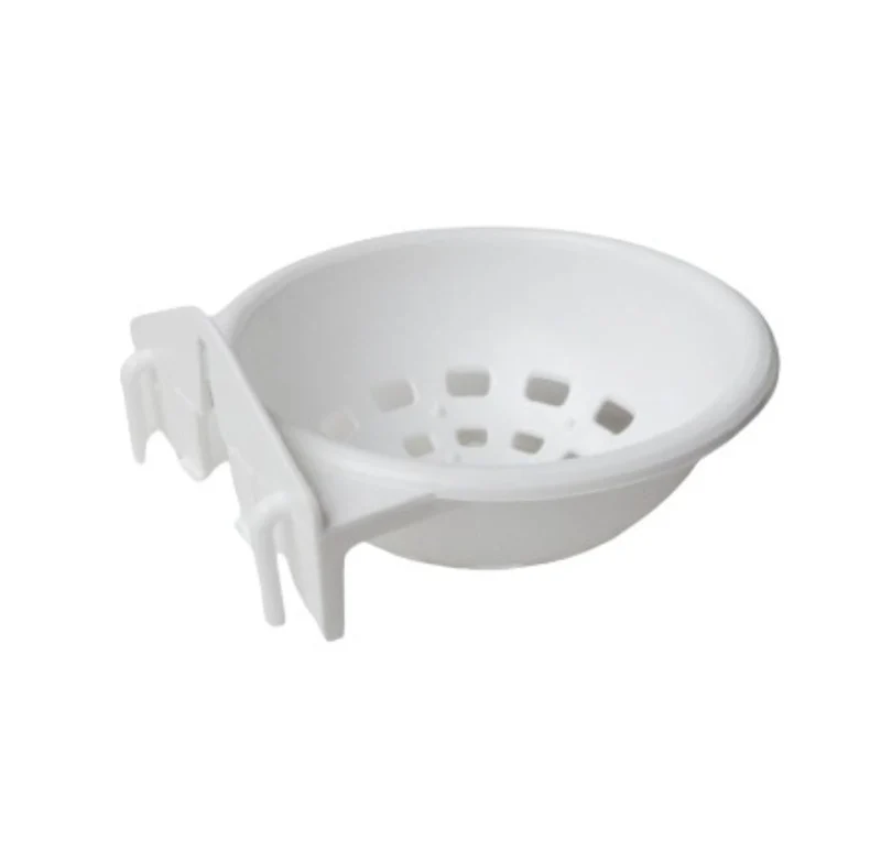 Nid en plastique blanc avec crochets 12cm
