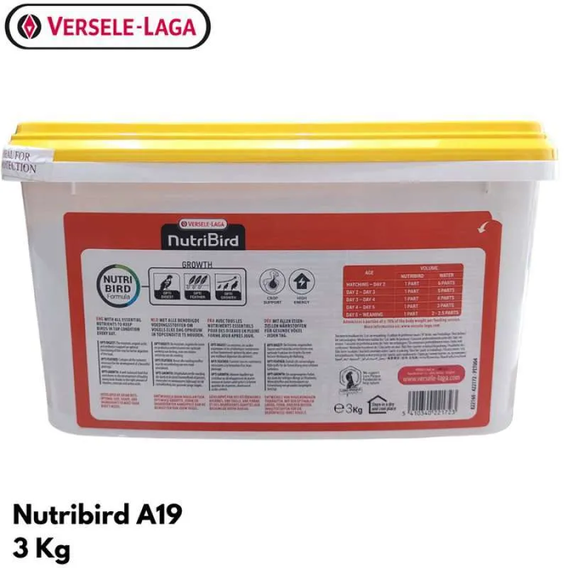 Nutribird A19 - 3kg - Alimentation manuelle - Versele Laga