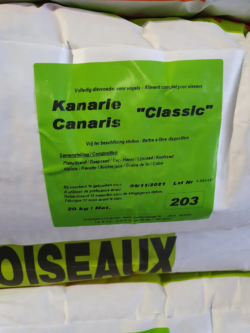 Canary Classic - Sac de 20 kg - Nourriture pour oiseaux