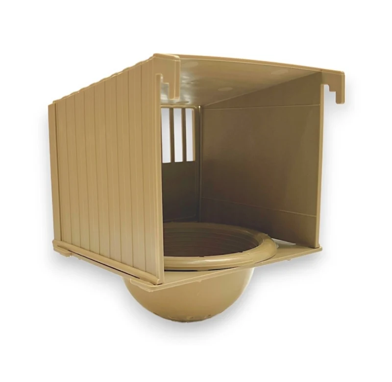 Nid suspendu beige avec bol de nidification beige