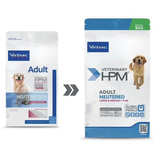Virbac Veterinary HPM Adult Neutered Large & Medium Chien