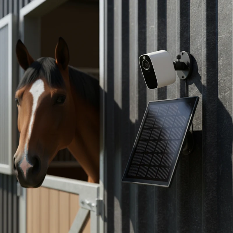 EquiCheck Caméra 4G-SIM de Surveillance Autonome pour Chevaux, Ecurie et Extérieur