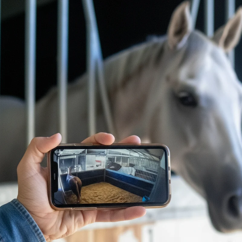 EquiCheck Caméra 4G-SIM de Surveillance Autonome pour Chevaux, Ecurie et Extérieur
