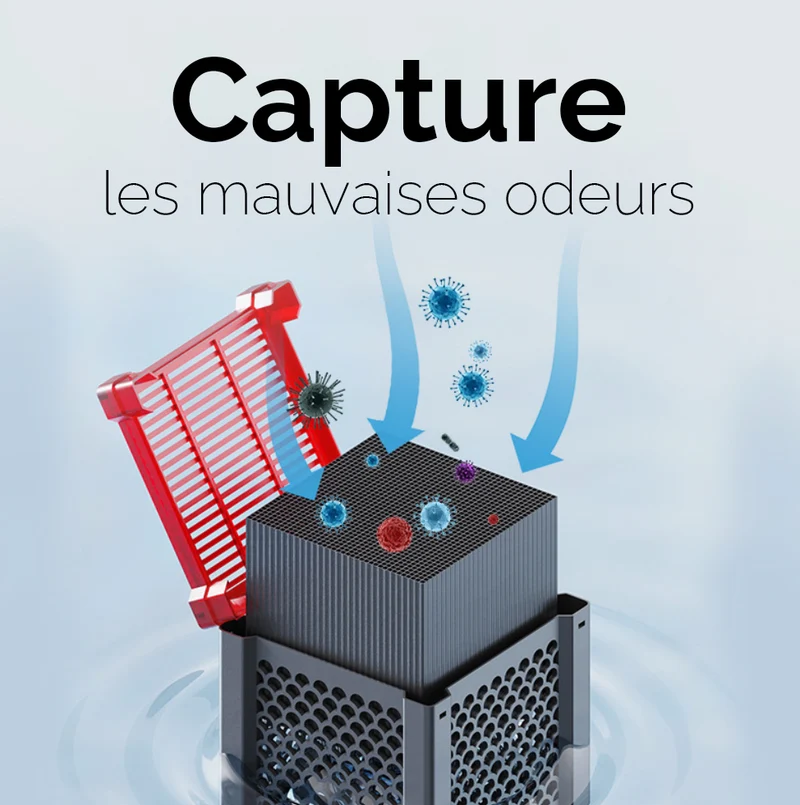 Cube charbon actif + étui robuste pour abreuvoirs