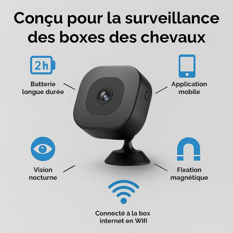 EquiCheck la caméra d'intérieur de surveillance en temps réel pour chevaux