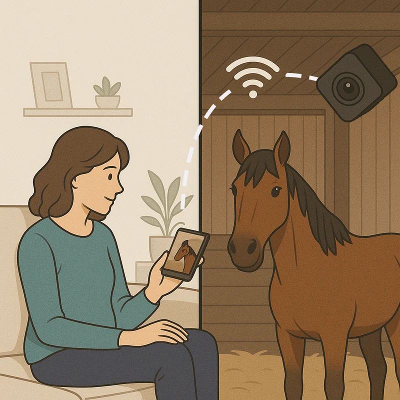 EquiCheck la caméra d'intérieur de surveillance en temps réel pour chevaux