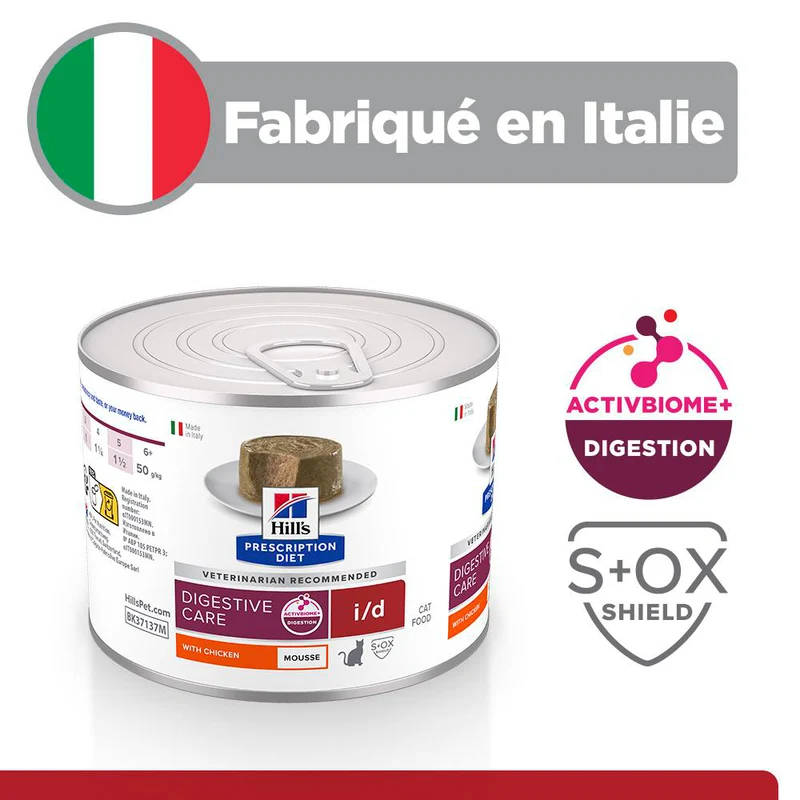 Hill's PRESCRIPTION DIET i/d Digestive Mousse pour Chat au Poulet
