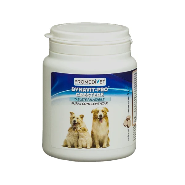 DYNAVIT- PRO Growth 40 tab // Calcium, Phosphorus, Magnesium, Vitamins A, D3, C, E, F // dogs / cani