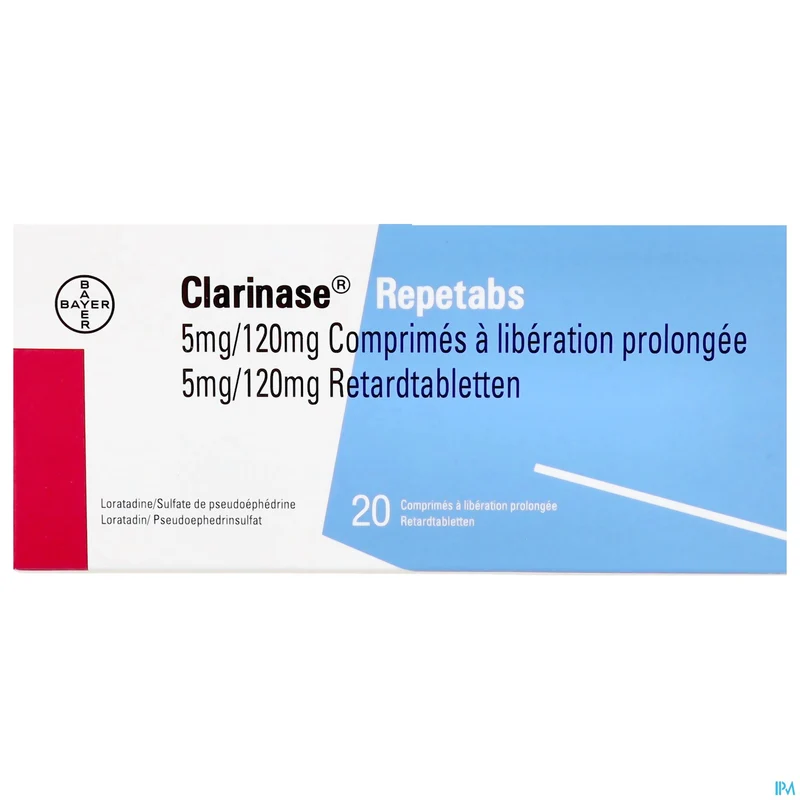 Clarinase Repetabs 5mg/120mg | 20 tabletten | Hooikoorts