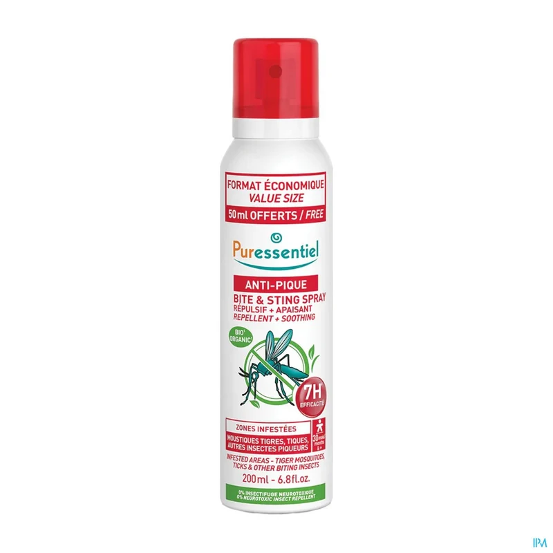 Puressentiel Abeet Spray 200ml - Natuurlijke Bescherming & Verzachting bij Insectenbeten