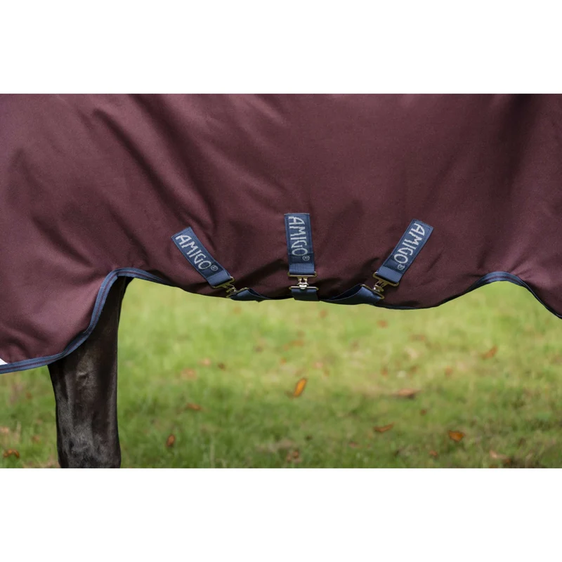 Amigo Turnout Plus 1200D 0g Burgundy/Navy/Titanium Grey